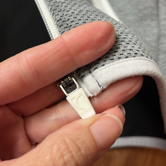 EUC Gray with white trim Zyia full zip jacket - Picture 14 of 15